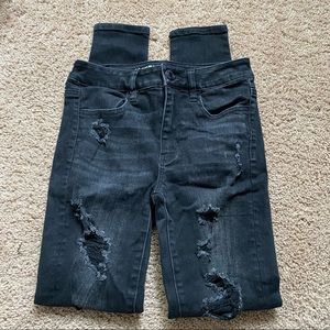 AE Distressed High Rise Jeggings